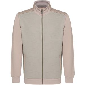 Gabbiano Vest Geometrisch Knitted Patroon Vest 425745 Taupe Mannen Maat - S