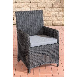 In And OutdoorMatch Premium Tuinstoelen Kyla - outdoor loungestoel - loungestoel - Lounge - ijzergrijs 5mm - 47 x 47 x 44 cm