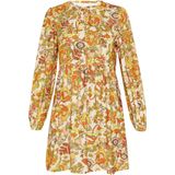 usha FESTIVAL Blousejurk  crème / limoen / lichtgroen / koraal