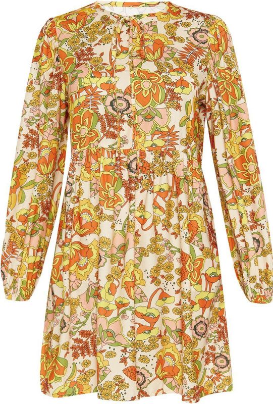 usha FESTIVAL Blousejurk  crème / limoen / lichtgroen / koraal