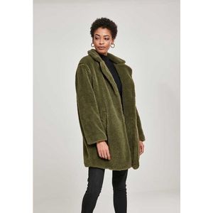 Urban Classics Jas Oversized Sherpa Coat Tb3058 Olive Dames Maat - XL