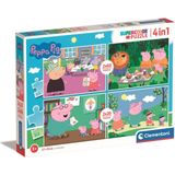 Clementoni - Puzzel 2X20+2X60 Stukjes Peppa Pig, Kinderpuzzels, 3-5 jaar, 24799