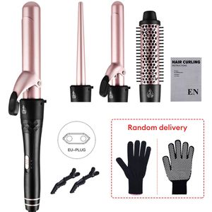 Krultangset 4 in 1, keramische krultang met diverse opzetstukken set 9-38mm