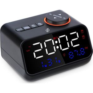 Equivera Wekkerradio Op Netstroom - Klokradio - Wekkerradio - Klokradio Met Wekker - Wekkerradio Dab - Wekker Dab Radio