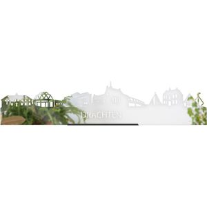 Standing Skyline Drachten Spiegel - 60 cm - Woondecoratie design - Decoratie om neer te zetten en om op te hangen - Meer steden beschikbaar - Cadeau voor hem - Cadeau voor haar - Jubileum - Verjaardag - Housewarming - Interieur - WoodWideCities