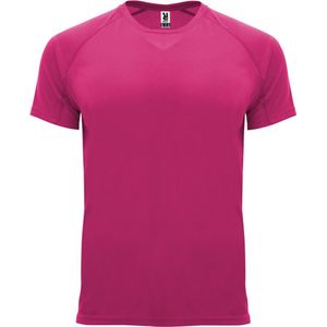 Fuchsia Unisex Sportshirt korte mouwen Bahrain merk Roly maat M