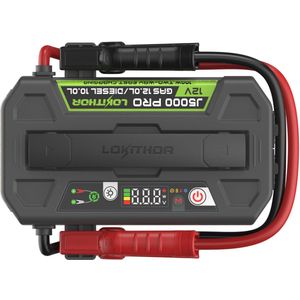 Lokithor - Jumpstarter J5000 PRO - 5000 ampère - Voor Benzine en Diesel - 100W Powerbank - Zaklamp
