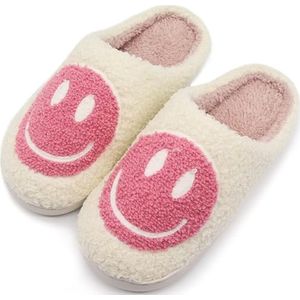 kinder pantoffels - sloffen - smiley pantoffels - meisjes en jongens - roze maat 30/31