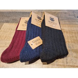 6 Paar - Alpaca Wollen Sokken - Maat 38-42 - Vrijetijdsokken - Herfst/Wintersokken