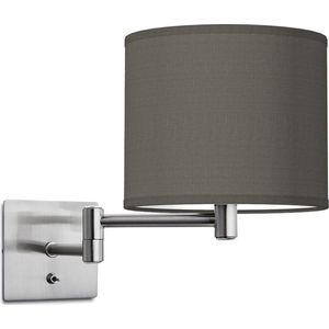 Home Sweet Home wandlamp Bling - wandlamp Swing inclusief lampenkap - lampenkap 20/20/17cm - geschikt voor E27 LED lamp - antraciet