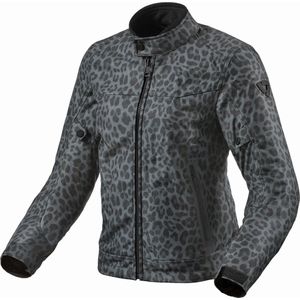 REV'IT! Jacket Shade H2O Ladies Leopard Dark Grey XL - Maat - Jas