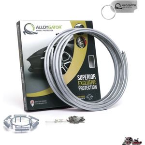Alloygator Velgbescherming + Sleutelhanger | Zilver | Stoeprand Bescherming | EXCLUSIVE (12-24"" inch)