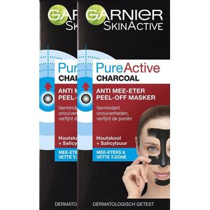 Garnier Pure Active Peel Off Masker Charcoal - 2 x 50 ml - Voordeelverpakking