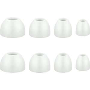 Ibley Siliconen oortips voor B&O Beoplay H3/H5/E4/E6/E8/EQ Licht grijs - Siliconen Earplug - S/M/L/XL formaat - 4 paar - 4 maten - Beoplay H3/H5/E4/E6/E8/EQ oortips