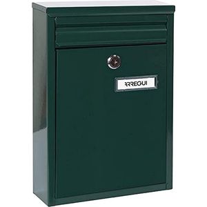 Verzinkt Staal Wandbrievenbus Waterdicht Formaat S (DIN A5 Post) Groen E5753