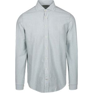 Steppin' Out Overhemd Oxford Streep Lichtgroen - Maat L - Heren - Casual Shirt