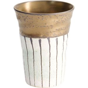 Tokyo Design Studio – Craft Teacup – Wit/Goud – Zwarte Streep