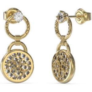 Guess - Oorknoppen - Geel Goud - Roestvast Staal - Zirkonia