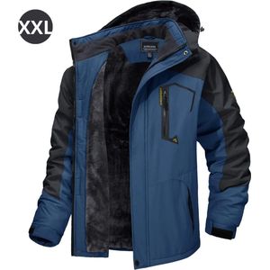 Livano Winterjas Voor Heren - Parka - Winter - Jas - Volwassen - Blauw - Maat XXL