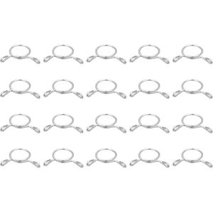 Brandstofleidingsslang, 20 stuks, 16 mm, ID-instelling 14-14,5 mm, 304 roestvrij stalen buiskabel voor lucht, water, siliconen slang