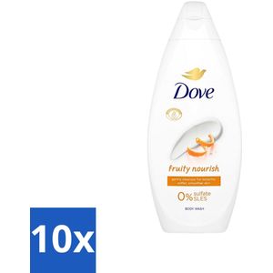 10 x Dove Fruity Nourish - Douchegel - Sulfaatvrij - 250 ml - Sulfaatvrij - Geur - Verfrissend