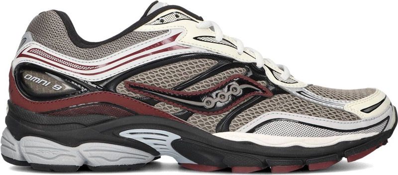 Saucony - Progrid Omni 9 - Lage Sneakers - Bruin/Bordeaux - Unisex