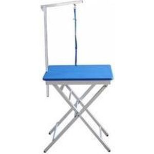 Topmast Trimtafel | Mobiele Showtafel Verstelbaar Blauw 60 x 45 cm - Veilig Hond Trimmen - Hondenverzorging