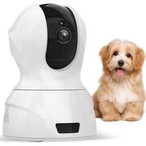 DailySupplies® Hondencamera - Huisdiercamera - Babyfoon met Camera en App - Baby Monitor - Full HD - Wit