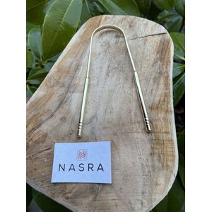 Nasra- Tongschraper- Mondhygiëne- Tongreiniger- Mondverzorging- Persoonlijke verzorging-  Goud