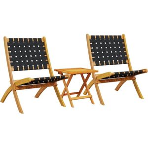 vidaXL-Tuinstoelen-2-st-inklapbaar-met-tafel-massief-hout-zwart