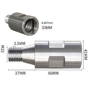 Prieel boorkroon adapter M33 x 8,467mm - M22 x 2,5mm - kernboor adapter diamantboor betonboor gatenboor diamantboorkroon diamant boor kernboormachine airco boorkroon aansluiting boormachine mannelijk M22 x 2,5mm - Vrouwelijk M33
