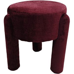 Giga Meubel Poef Yara - Burgundy Stof - 44x44x42cm