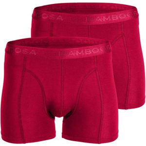 Bamboosa � Lewis Bamboe Boxershort � Anti?transpirant, Zacht & Ademend � Rood � 95% Bamboe / 5% Elastaan � Maat S t/m XXXL