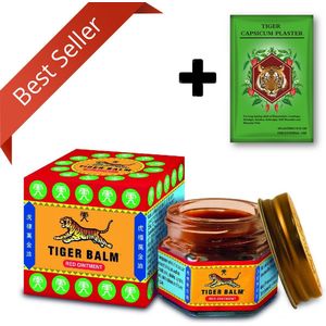 Sensefit - Tiger Balm wit + Warmtepleister - Tijgerbalsem - Spierbalsem - Warmte pleister - Gewrichtspijn en spierpijn - Knie Schouder Nek Warmte Patches - knie pijn - Nekpijn - Rugpijn - warmtepleisters
