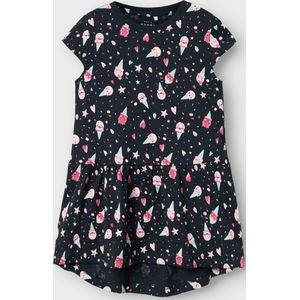 NAME IT NMFVIGGA CAPSL DRESS F1 NOOS Meisjes Jurk - Dark SapphireAOP:Icecream - Maat 86