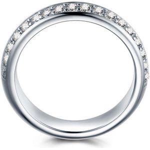 Di Lusso - Ring Privas - Zirkonia's - Zilver 925 - Dames - 18.00 mm