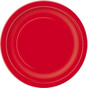 UNIQUE - 20 kleine rode kartonnen borden