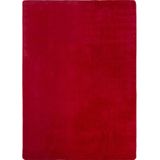 JOY Effen Soft Vloerkleed – 100% Polyester – Anti-Slip - Rood- 140x200 CM