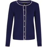 DreiMaster Klassik Gebreid vest  navy / wit