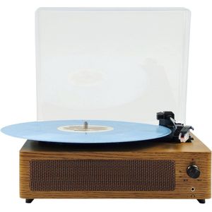 Gloovon® - Platenspeler - Bluetooth - LP speler - Retro platenspeler met speakers - MP3 speler - Hout - Bruin