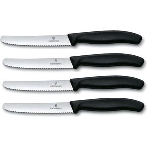 Victorinox Swiss Classic tafelmessenset - 4-delig - RVS/zwart - kartel