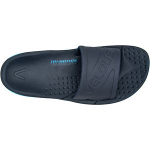 VELOUS Active Slide - Herstel Slipper - Unisex - Marineblauw/Cyaan - Maat 41