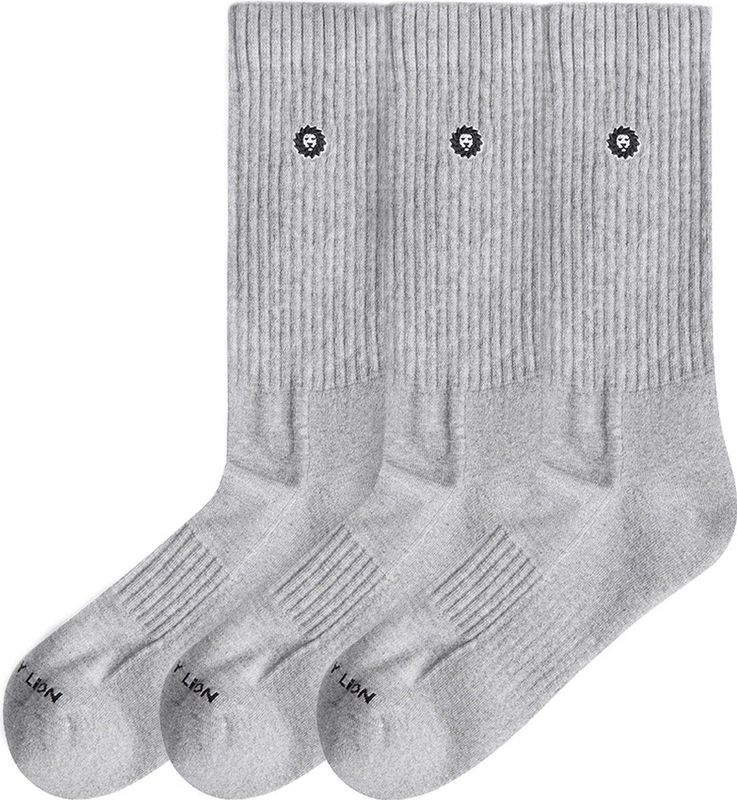 Jimmy Lion unisex 3P sokken athletic essentials grijs