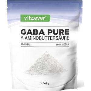 Gaba Puur - 540 g Poeder - 100% Gamma-Aminoboterzuur - Veganistisch - Laboratoriumgetest