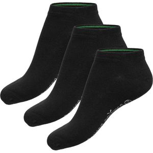 Comfortabel & Zijdezacht Bamboo Basics Dani - Bamboe Sneaker Sokken (Multipack 3 stuks) Heren / Dames - Zwart - 47-50