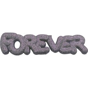 Broche kinderen zilver glitter - forever