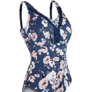 Amoena - Venice - Prothese Badpak - Blauw - Met Bloemenprint