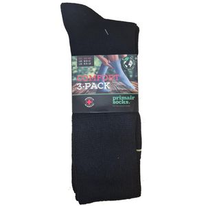 Socks comfort top eco 3-pack - Diabetes sokken - Boord zonder elastiek - Zwart - Maat 43-46