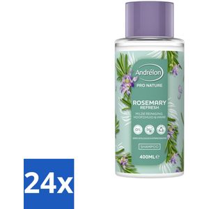 Andrélon - Pro Nature - Rosemary Refresh - Shampoo - 400 ml - Voordeelverpakking - 24 stuks