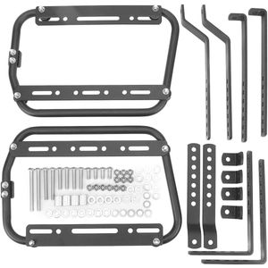 Side Support Racks For Motorcycles, Aluminum Alloy Saddle Bag Rack, Support Brackets With High Load Capacity, Side Mounting Bracket For Most Hard Motorcycles Side Cases